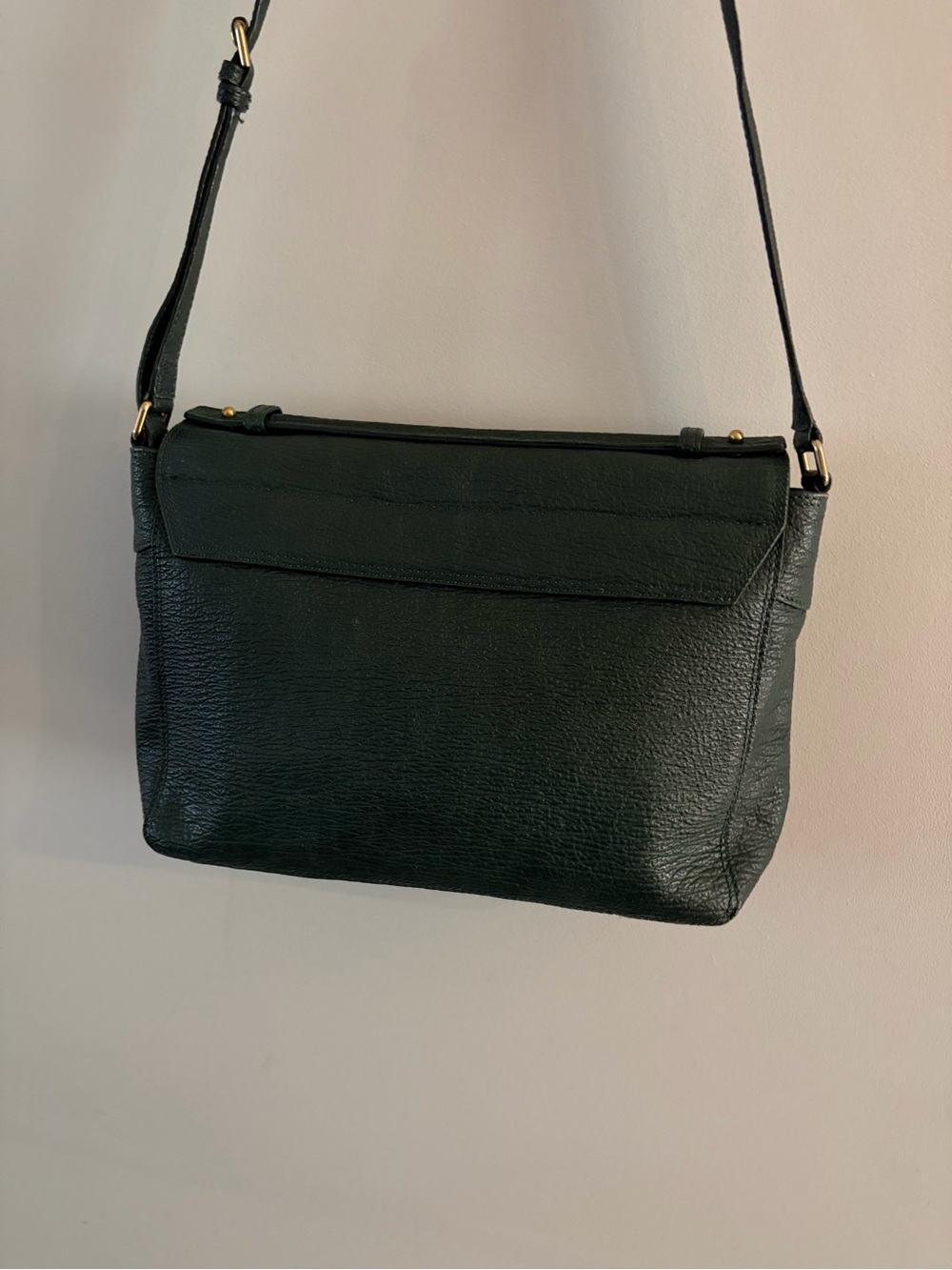 3.1 Phillip Lim Pashli Leather Messenger Satchel Bag in Green image 3